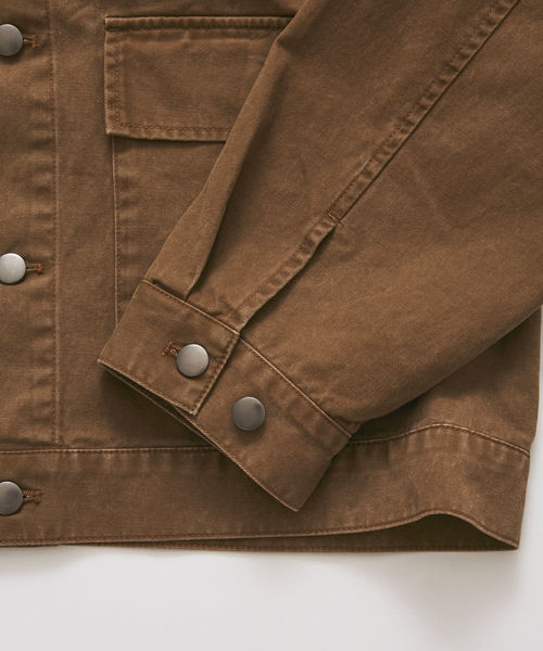JOURNAL STANDARD(ジャーナルスタンダード)の「ヴィンテージ ツイル ワーク ジャケット(その他アウター・メンズ・ブラック/ベージュ/パープル・MEDIUM/LARGE)」の9枚目の写真