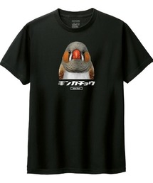 Ol' Basics | Moftique(モフティック) 半袖Tシャツ キンカチョウ 鳥 ペット アニマル プリント トップス レディース(Tシャツ/カットソー)