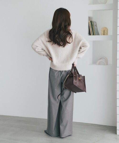 La boutique BonBon(ラブティックボンボン)の「【スッキリ美シルエット】ストライプ2タックワイドパンツ(スラックス・レディース・ブラウン/チャコールグレー・MEDIUM/SMALL/FREE)」の18枚目の写真