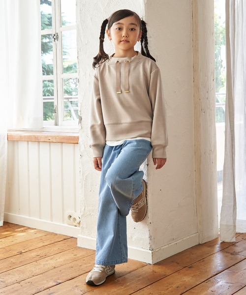 ikka(イッカ)の「ダンボールレイヤースピンドルプルオーバー(120~160cm)(スウェット・キッズ・チェリーレッド/モカ/ベージュ・160/150/140/130/120)」の9枚目の写真
