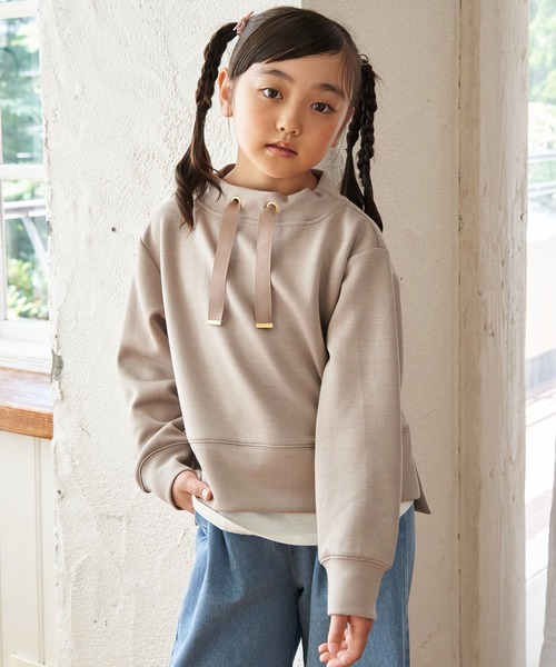 ikka(イッカ)の「ダンボールレイヤースピンドルプルオーバー(120~160cm)(スウェット・キッズ・チェリーレッド/モカ/ベージュ・160/150/140/130/120)」の5枚目の写真