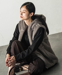 タフタファーリバーシブルジレ