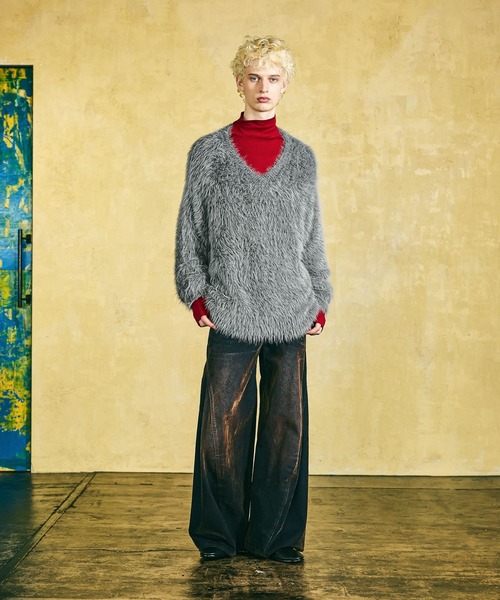 HARE(ハレ)の「3ディメンションフロッキーデニムパンツ(HARE)(デニムパンツ・メンズ・ブラック系その他/レッド系その他/グレー系その他・MEDIUM/LARGE/SMALL)」の12枚目の写真