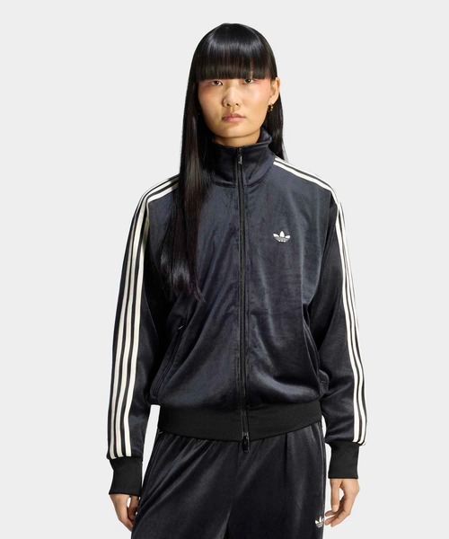 adidas(アディダス)の「ファイヤーバード ベロア トラックトップ / ジャージ / トラックジャケット / アディダスオリジナルス adidas Originals(ジャージ・メンズ・ブラック・SMALL/MEDIUM/LARGE/X-LARGE/X-SMALL/XX-SMALL/XX-LARGE/3XL)」の1枚目の写真