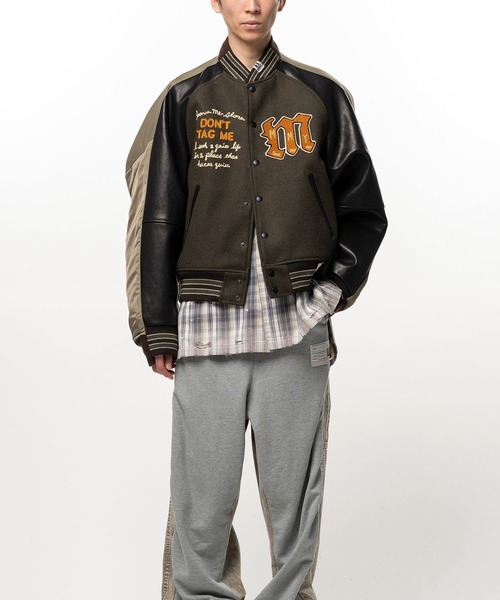 Maison MIHARA YASUHIRO(メゾンミハラヤスヒロ)の「【MIHARAYASUHIRO】COMBINED STADIUM×BOMBER BL(ブルゾン・メンズ・カーキ・44/46)」の6枚目の写真