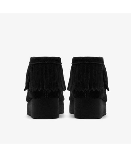 Clarks Originals(クラークスオリジナルズ)の「WBWedge Fringe / ワラビーウェッジフリンジ (ブラックスエード)(モカシン/デッキシューズ・レディース・ブラック・UK6/UK5.5/UK5/UK4.5/UK4/UK3.5)」の12枚目の写真