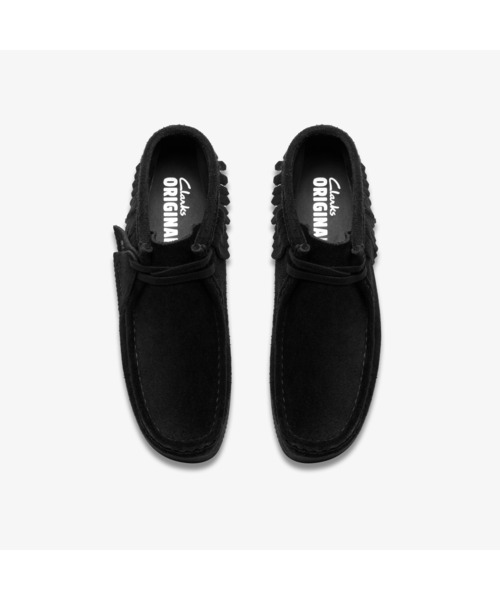 Clarks Originals(クラークスオリジナルズ)の「WBWedge Fringe / ワラビーウェッジフリンジ (ブラックスエード)(モカシン/デッキシューズ・レディース・ブラック・UK6/UK5.5/UK5/UK4.5/UK4/UK3.5)」の2枚目の写真