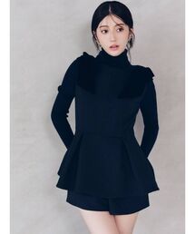 SNIDEL（スナイデル）の「リボンディティールバリエロンパース（ワンピース）」