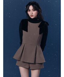 SNIDEL（スナイデル）の「リボンディティールバリエロンパース（ワンピース）」