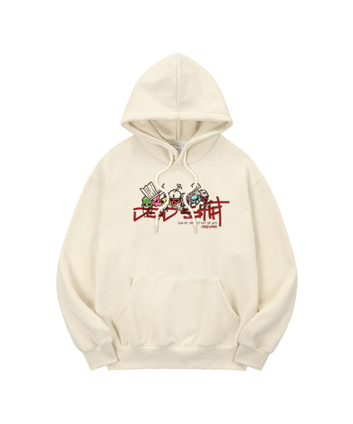 SPITXIT（スピットシット）の「DEAD SHIFT フードパーカー 3カラー（パーカー・メンズ・ブラック/クリーム/グレー・MEDIUM/LARGE/X-LARGE）」の5枚目の写真