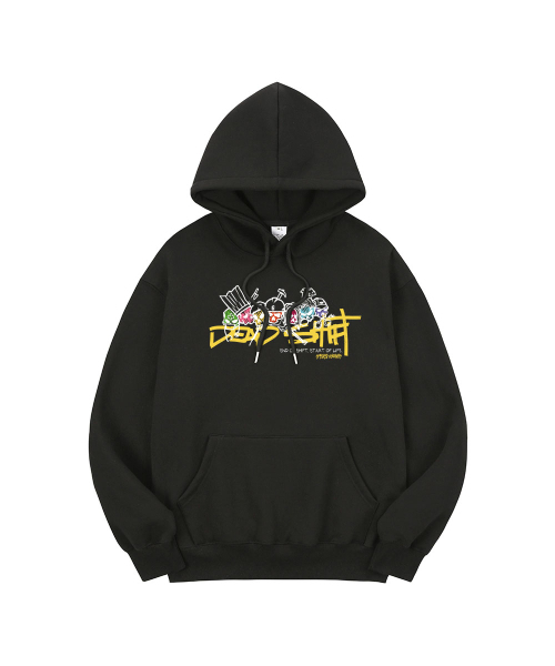 SPITXIT（スピットシット）の「DEAD SHIFT フードパーカー 3カラー（パーカー・メンズ・ブラック/クリーム/グレー・MEDIUM/LARGE/X-LARGE）」の6枚目の写真