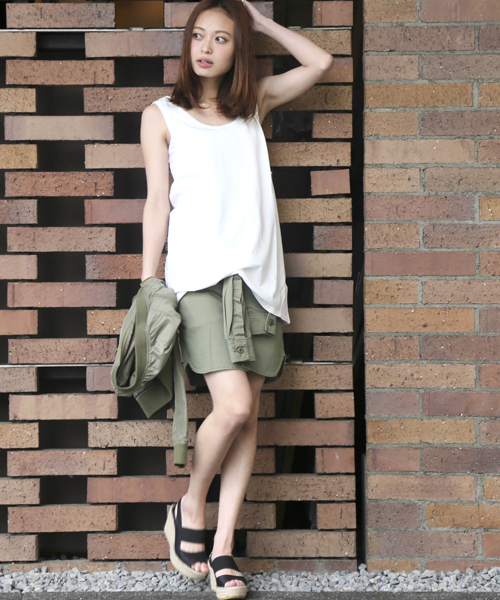 Denime（ドゥニーム）の「ミリタリーツイルシャツスカート（スカート・レディース・カーキ/ブラック/ベージュ・SMALL/X-SMALL）」の20枚目の写真