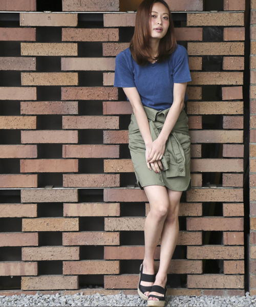 Denime（ドゥニーム）の「ミリタリーツイルシャツスカート（スカート・レディース・カーキ/ブラック/ベージュ・SMALL/X-SMALL）」の19枚目の写真