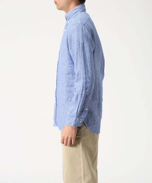 POLO RALPH LAUREN（ポロ ラルフ ローレン）の「ストライプド リネン スポーツ シャツ（シャツ/ブラウス・メンズ・ブルー系その他・MEDIUM/SMALL/LARGE/XX-LARGE/X-SMALL/X-LARGE）」の2枚目の写真