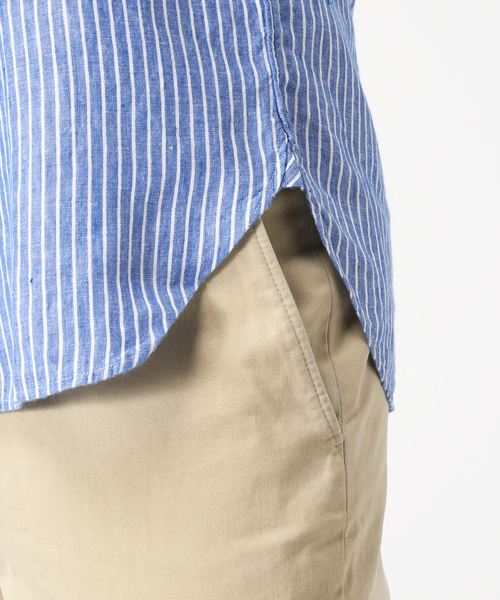 POLO RALPH LAUREN（ポロ ラルフ ローレン）の「ストライプド リネン スポーツ シャツ（シャツ/ブラウス・メンズ・ブルー系その他・MEDIUM/SMALL/LARGE/XX-LARGE/X-SMALL/X-LARGE）」の6枚目の写真