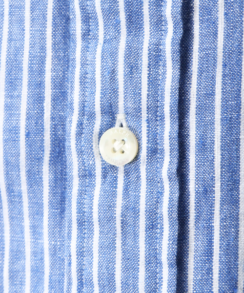 POLO RALPH LAUREN（ポロ ラルフ ローレン）の「ストライプド リネン スポーツ シャツ（シャツ/ブラウス・メンズ・ブルー系その他・MEDIUM/SMALL/LARGE/XX-LARGE/X-SMALL/X-LARGE）」の7枚目の写真