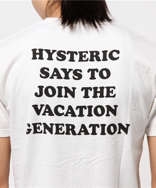 HYSTERIC GLAMOUR(ヒステリックグラマー)の「JOIN THE VACATION pt T-SH(Tシャツ/カットソー・メンズ・ホワイト/ネイビー/トップグレー・LARGE/MEDIUM/SMALL/X-LARGE)」の14枚目の写真