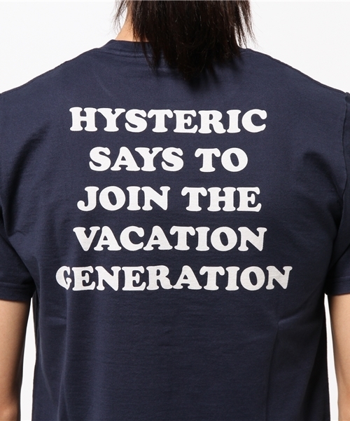 HYSTERIC GLAMOUR(ヒステリックグラマー)の「JOIN THE VACATION pt T-SH(Tシャツ/カットソー・メンズ・ホワイト/ネイビー/トップグレー・LARGE/MEDIUM/SMALL/X-LARGE)」の16枚目の写真