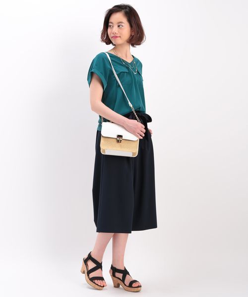 ROPE' PICNIC（ロペピクニック）の「Ｖネックポケット付プルオーバー（Tシャツ/カットソー・レディース・ホワイト/ベージュ/ダークグリーン/ネイビー/ピンク系その他2・38）」の19枚目の写真