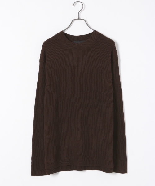 RAGEBLUE（レイジブルー）の「リョウアゼニットクルー/730621（ニット/セーター・メンズ・オリーブ/グレー/ネイビー/ホワイト/ダークブラウン・MEDIUM/LARGE）」の4枚目の写真