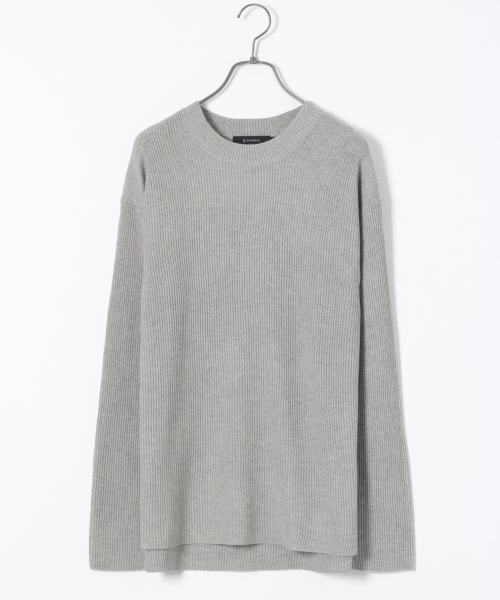 RAGEBLUE（レイジブルー）の「リョウアゼニットクルー/730621（ニット/セーター・メンズ・オリーブ/グレー/ネイビー/ホワイト/ダークブラウン・MEDIUM/LARGE）」の3枚目の写真