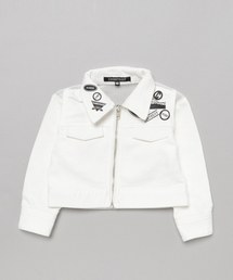 CHUBBYGANG | メッシュ切り替えニットデニムジャケット(ブルゾン)