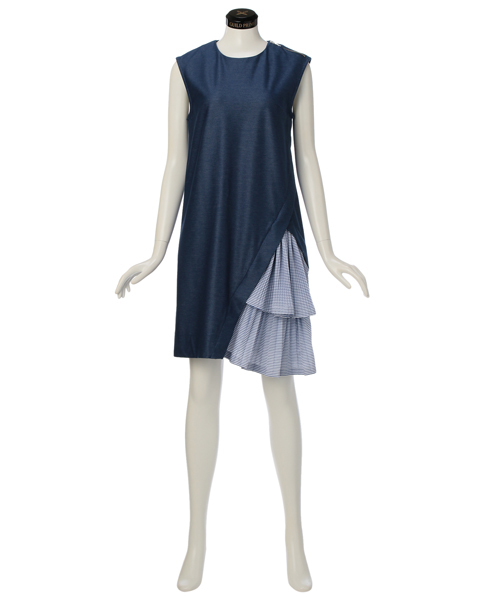 AVIE(アビィ)の「【AVIE】WOMENS 別注サイドプリーツワンピース -0170-160604-(ワンピース・レディース・ネイビー・38)」の2枚目の写真