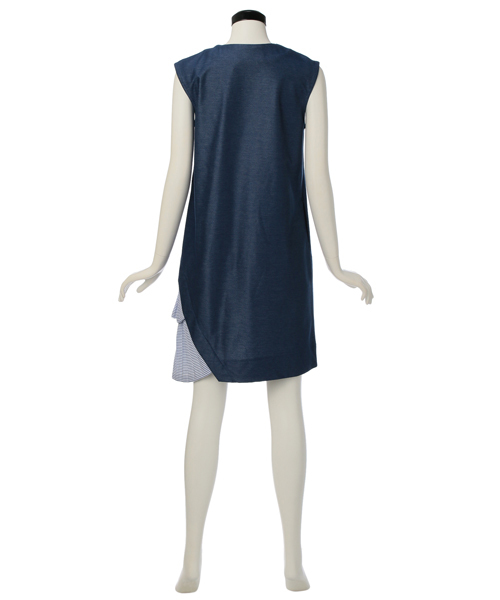 AVIE(アビィ)の「【AVIE】WOMENS 別注サイドプリーツワンピース -0170-160604-(ワンピース・レディース・ネイビー・38)」の3枚目の写真