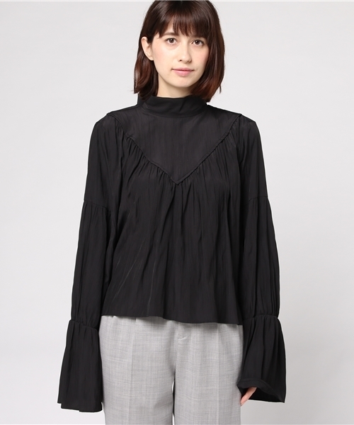 ELIN（エリン）の「ELIN サテンボウタイブラウス◆（シャツ/ブラウス・レディース・ブラック・38）」の2枚目の写真