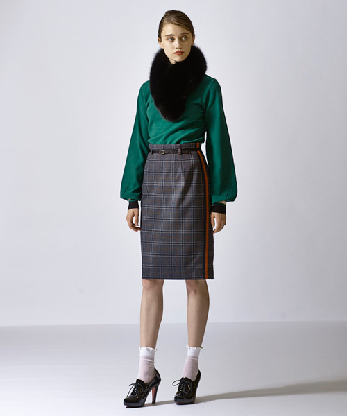 LOVELESS（ラブレス）の「【LOVELESS】WOMENS グレンチェックラインタイトスカート（スカート・レディース・チャコールグレー・36/34）」の10枚目の写真