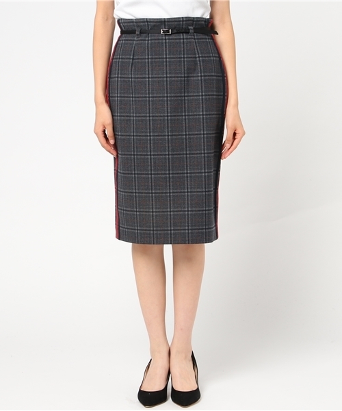 LOVELESS（ラブレス）の「【LOVELESS】WOMENS グレンチェックラインタイトスカート（スカート・レディース・チャコールグレー・36/34）」の5枚目の写真