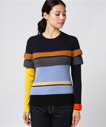 ENFOLD（エンフォルド）の「Color Block TOP（ニット/セーター）」 - WEAR