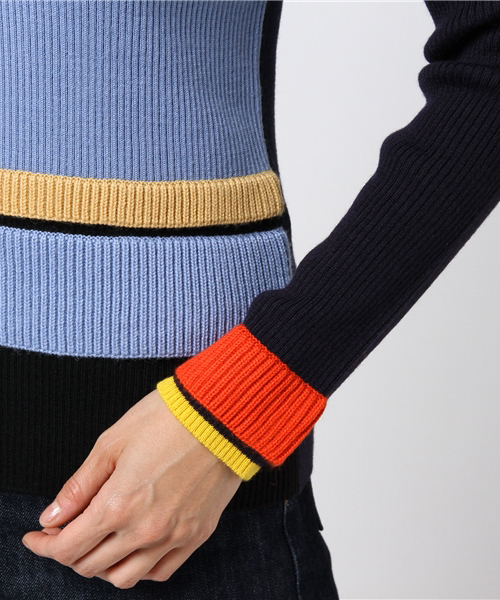 ENFOLD（エンフォルド）の「Color Block TOP（ニット/セーター）」 - WEAR