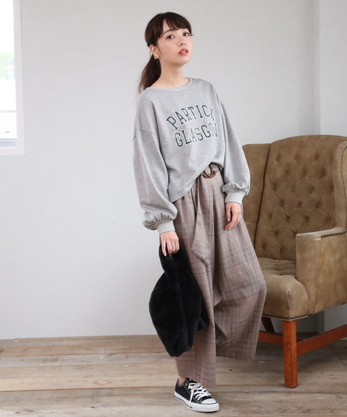 natural couture（ナチュラルクチュール）の「ロゴ入り裏毛トップス（Tシャツ/カットソー・レディース・パープル系その他/ブルー/トップグレー・FREE）」の19枚目の写真