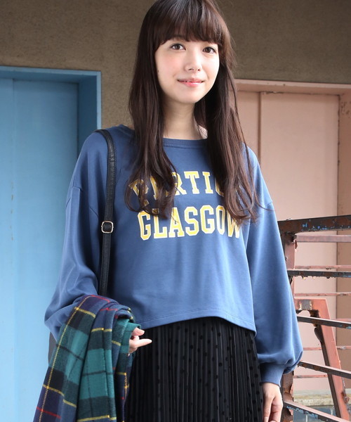 natural couture（ナチュラルクチュール）の「ロゴ入り裏毛トップス（Tシャツ/カットソー・レディース・パープル系その他/ブルー/トップグレー・FREE）」の16枚目の写真