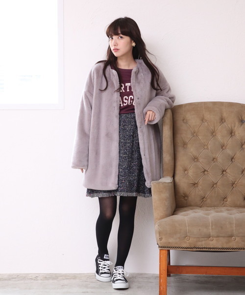 natural couture（ナチュラルクチュール）の「ロゴ入り裏毛トップス（Tシャツ/カットソー・レディース・パープル系その他/ブルー/トップグレー・FREE）」の20枚目の写真