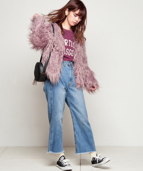 natural couture（ナチュラルクチュール）の「ロゴ入り裏毛トップス（Tシャツ/カットソー・レディース・パープル系その他/ブルー/トップグレー・FREE）」の11枚目の写真