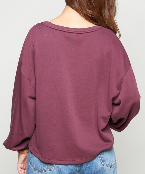 natural couture（ナチュラルクチュール）の「ロゴ入り裏毛トップス（Tシャツ/カットソー・レディース・パープル系その他/ブルー/トップグレー・FREE）」の9枚目の写真