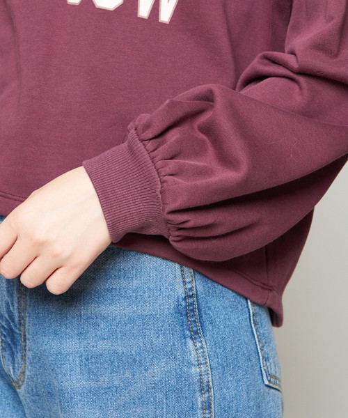 natural couture（ナチュラルクチュール）の「ロゴ入り裏毛トップス（Tシャツ/カットソー・レディース・パープル系その他/ブルー/トップグレー・FREE）」の6枚目の写真