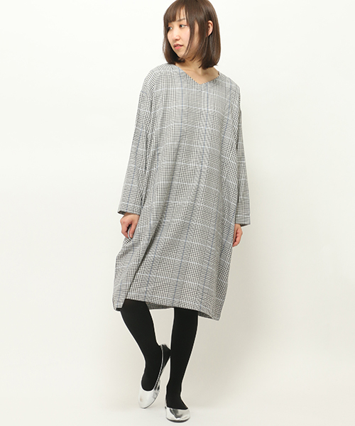 LBC（エルビーシー）の「チェックワンピース（ワンピース・レディース・チャコールグレー/ライトグレー・MEDIUM/LARGE）」の2枚目の写真