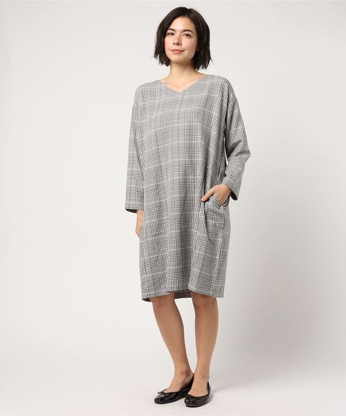 LBC（エルビーシー）の「チェックワンピース（ワンピース・レディース・チャコールグレー/ライトグレー・MEDIUM/LARGE）」の6枚目の写真