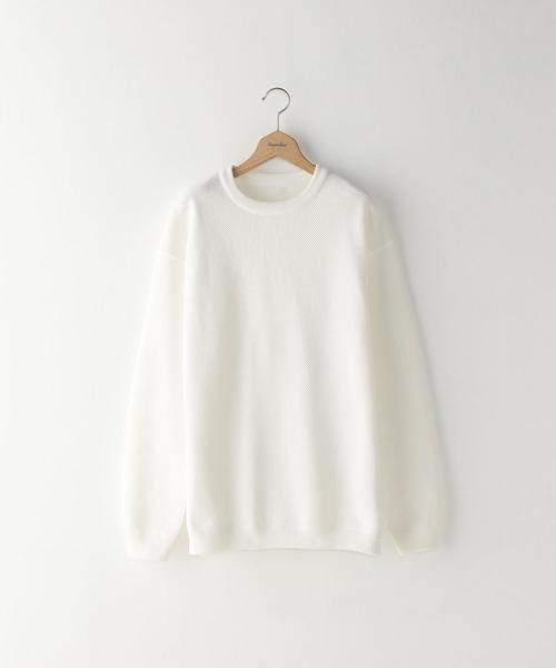 crepuscule（クレプスキュール）の「＜crepuscule＞ KANOKO CN/ニット（ニット/セーター・メンズ・モカ/シャーベット/ホワイト・1/2）」の2枚目の写真