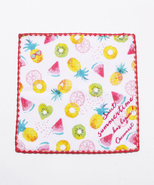 Cocoonist コクーニスト の フルーツ柄プリントミニタオル ハンカチ ハンドタオル Wear