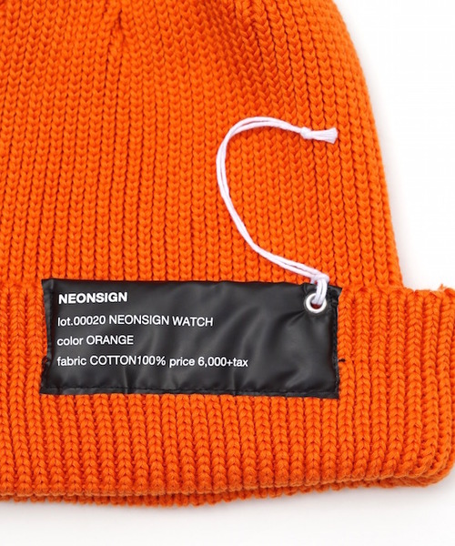 NEONSIGN（ネオンサイン）の「NEON SIGN WATCH（ニットキャップ/ビーニー・メンズ・オレンジ/ブラック・FREE）」の3枚目の写真