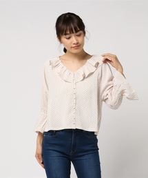 flower | ドットバタフライトップ(Tシャツ/カットソー)