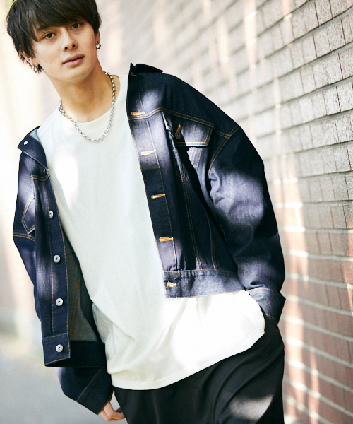 kutir（クティール）の「ビッグGジャン　ビッグデニムジャケット（デニムジャケット・メンズ・ブラック/インディゴブルー/ケミカルウォッシュ/ブラック系その他・MEDIUM/LARGE）」の13枚目の写真