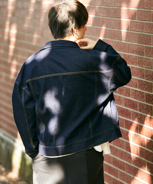 kutir（クティール）の「ビッグGジャン　ビッグデニムジャケット（デニムジャケット・メンズ・ブラック/インディゴブルー/ケミカルウォッシュ/ブラック系その他・MEDIUM/LARGE）」の20枚目の写真