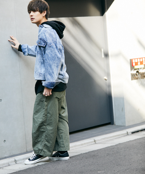 kutir（クティール）の「ビッグGジャン　ビッグデニムジャケット（デニムジャケット・メンズ・ブラック/インディゴブルー/ケミカルウォッシュ/ブラック系その他・MEDIUM/LARGE）」の15枚目の写真