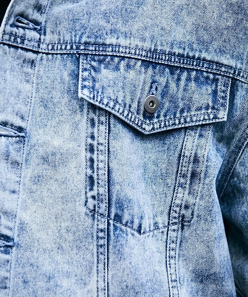 kutir（クティール）の「ビッグGジャン　ビッグデニムジャケット（デニムジャケット・メンズ・ブラック/インディゴブルー/ケミカルウォッシュ/ブラック系その他・MEDIUM/LARGE）」の8枚目の写真