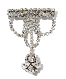 Demi-Luxe BEAMS | △rada / クリスタル ブローチ(ブローチ/コサージュ)